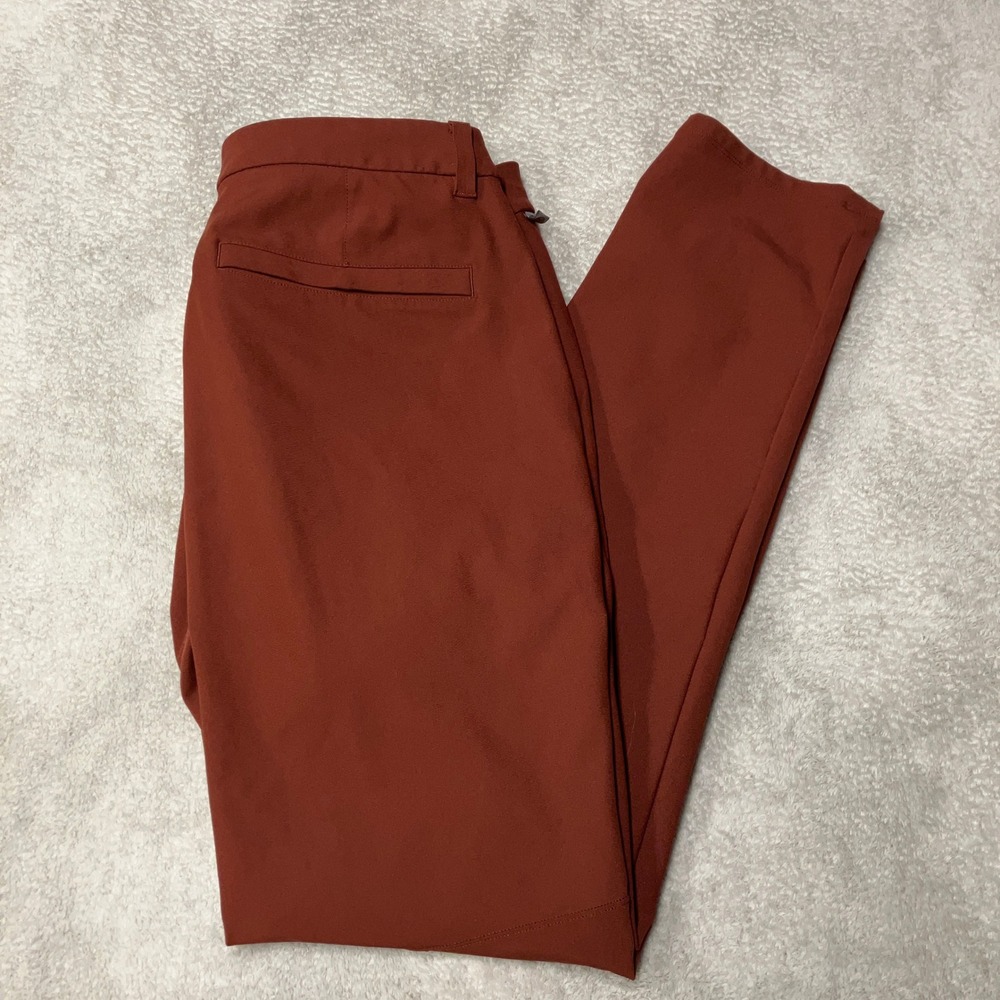 Lululemon Commission Slim Fit Pants Rust Red Orange LM5AF2S Mens 32 (Fits 33x32)